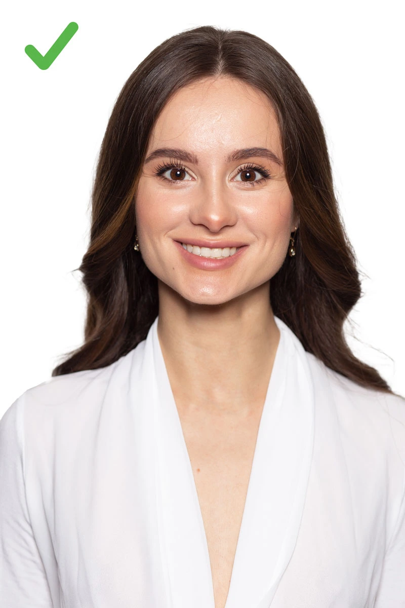 Ejemplo correcto de foto tipo carnet